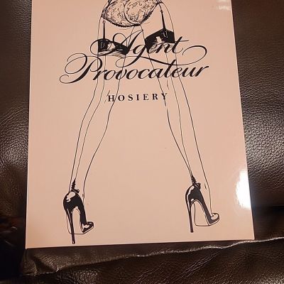 Agent Provocateur Seam & Heel Black Stockings Size 2 NEW (Made in France)